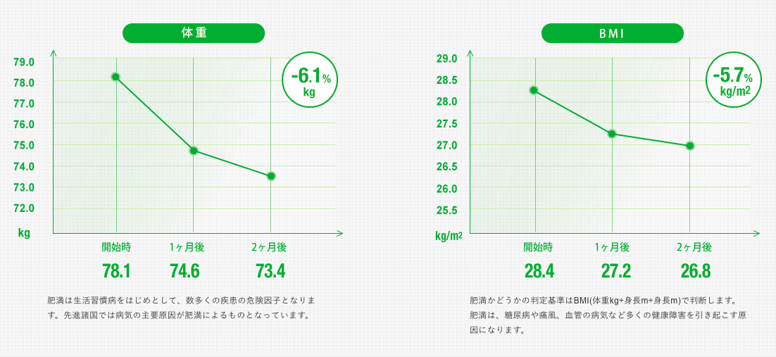 noshによるダイエットの結果