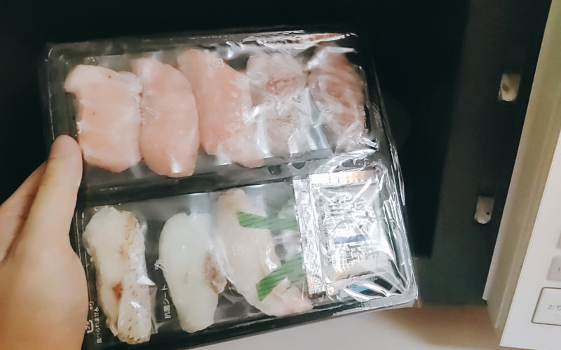 解凍後の冷凍寿司
