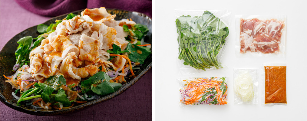 森崎さんのクレソンと豚肉の和風温しゃぶ