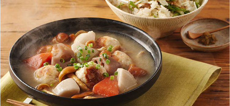 足長なめこのとろっと芋のこ汁