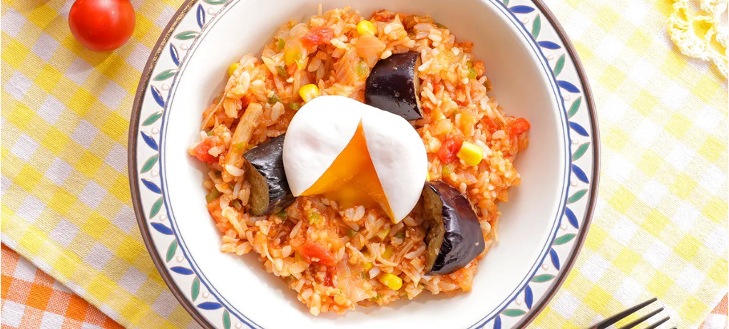 半熟卵のたっぷりトマトリゾット