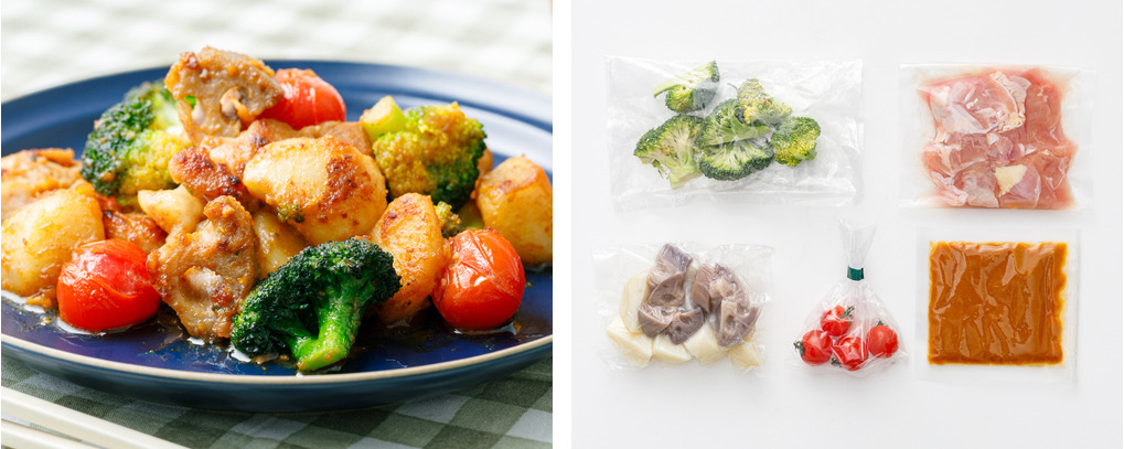 ごろごろ根菜と鶏もも肉の香味スパイス炒め