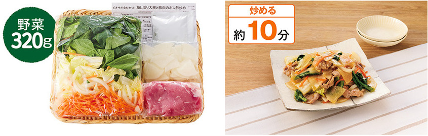糖しぼり大根と豚肉のポン酢炒め
