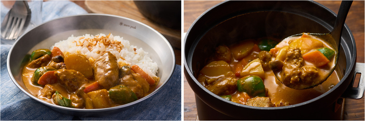 ゴロッと野菜のくずしハンバーグカレー