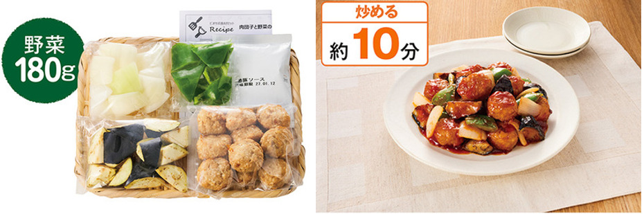 肉団子と野菜の酢豚風